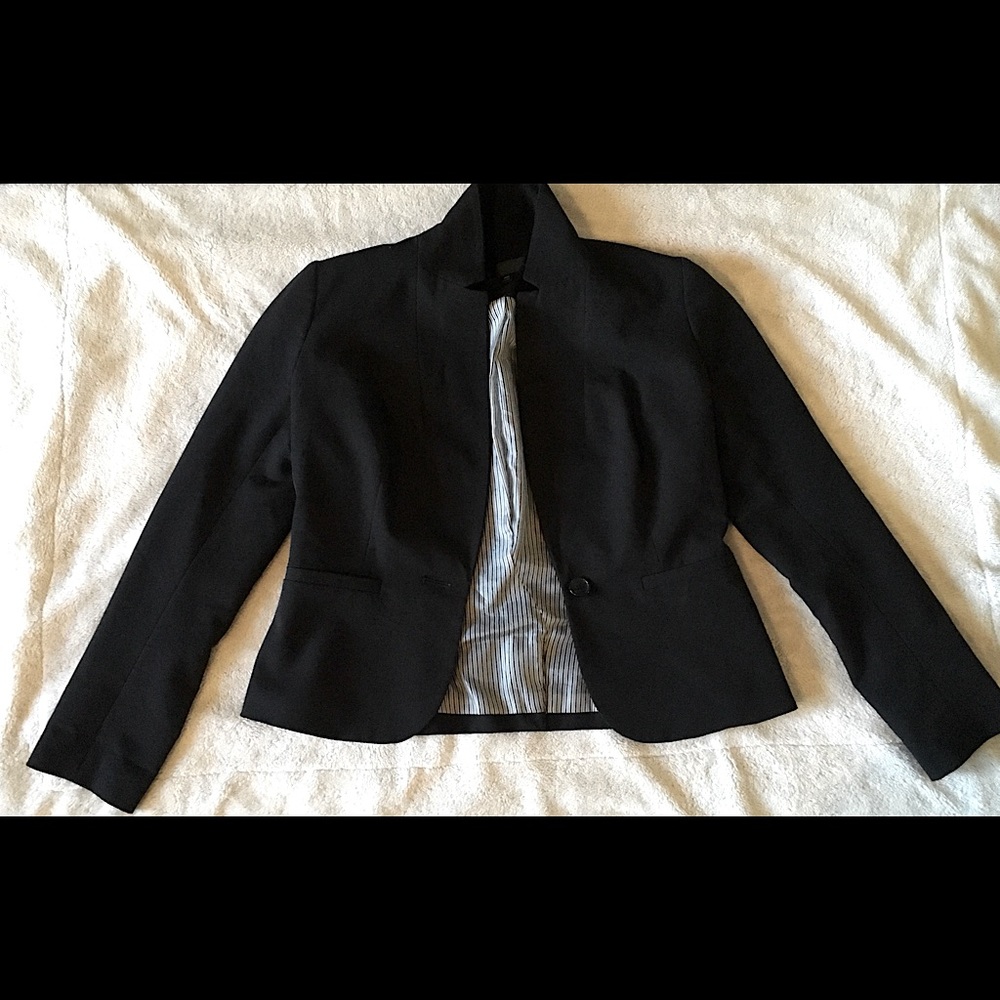 Shoulder-Padded Suit Jacket